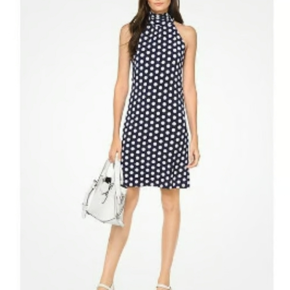 EUC - Michael Kors Sleeveless Black and White Polka Dot Dress. Woman's XS.